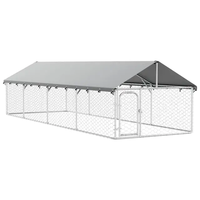 vidaXL Perrera de Exterior con Techo 600x200x150 cm Jaula Cachorro Mascota