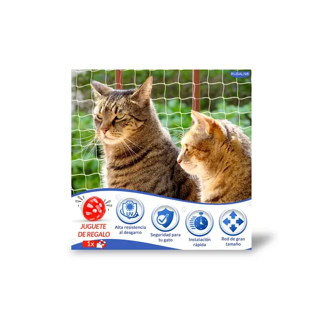 ️Red para Gatos Terraza-Red Gatos Ventanas Balcon-Malla para Gatos de Nylon Transparente-Red Gatos Terraza-Resistente+Kit instalación+Instrucciones de instalación+Juguete para Mascota (3x8)