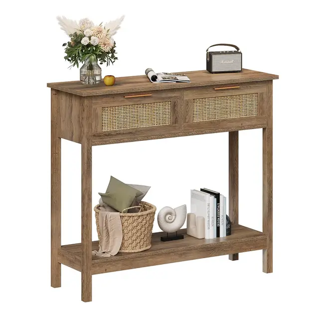 trironsun mesa consola boho 2 cajones