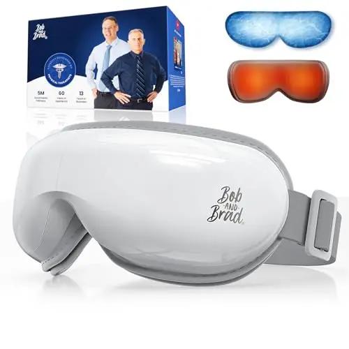 Bob and Brad EyeOasis 3 Masajeador de ojos con calor y frío, gafas presoterapia ocular con música y compresión, masajeador para migrañas, sequedad y fatiga