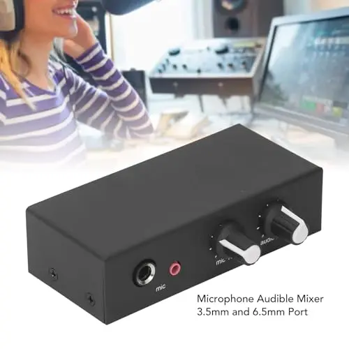 Preamplificador de Tocadiscos Phono, Mini Preamplificador de Audio Estéreo, Amplificador de Auriculares para Micrófono de Escritorio, Mezclador de Micrófono y Audio