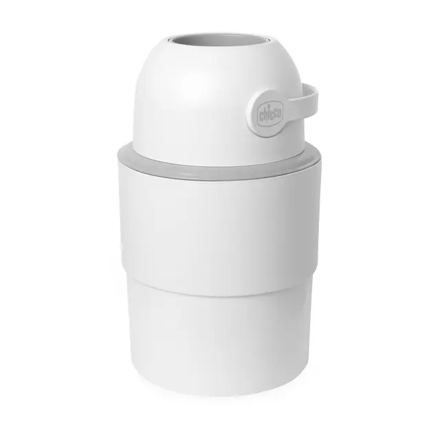 Chicco Contenedor para pañales Compacto con Control de Olores, Desecho de Pañales, Cubo Contenedor Plegable y Ahorrador de Espacio, Poco Voluminoso, No requiere Recargas, se Usan las Bolsas Normales