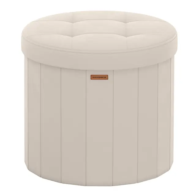 songmics mazie puf redondo plegable 45cm
