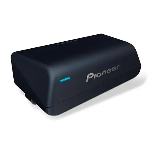 PIONEER TS-WX010A - Subwoofer Activo ultracompacto con Amplificador de Clase D Bass Sound Creator, Graves impactantes y de Calidad. Fácil de Instalar en el Espacio para los pies (160W)