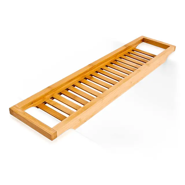 relaxdays puente bañera bambú 64cm