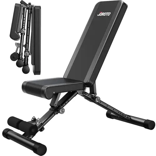 JOROTO MD35 Banco de Pesas Ajustable - Bancos de Entrenamiento de Fuerza de Carga de 318 KG para Banco de Pesas Plegable de Cuerpo Completo en Casa (con Ajuste Rápido de Bloqueo Automático)