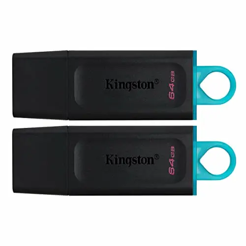 Kingston DataTraveler Exodia DTX/64GB-2P Flash Drive USB 3.2 Gen 1 - con capuchón Protector y Llavero en múltiples Colores