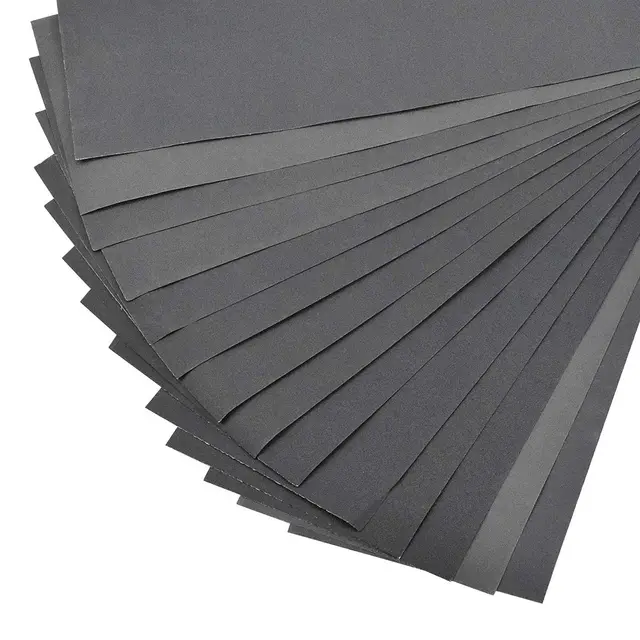 Papel de Lija para Madera Papel de Lija Fino Papel Abrasivo Uso en Seco y Húmedo, Grano 400, 600, 800,1000, 1200, 1500, 2000 Sandpaper para Muebles, Automotriz, Metal, Vidrio, Jade, Coche, Porcelanico