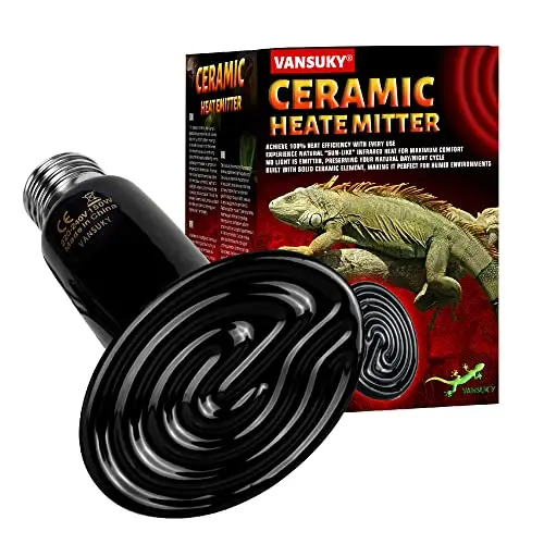 Emisor de Calor Cerámico 150W sin Luz para Reptiles – Lámpara Infrarroja de Calefacción Resistente al Agua para Terrarios, Vivarios, Perros, Gatos y Anfibios