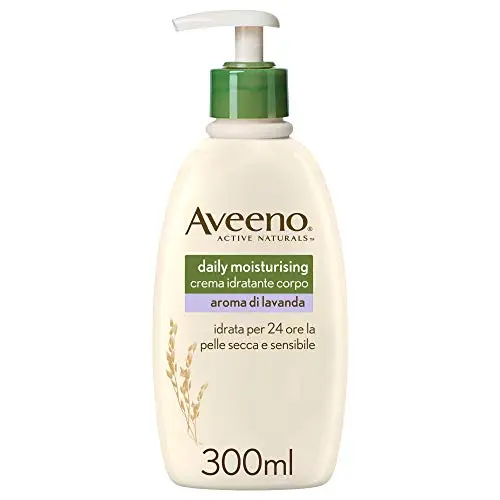 Aveeno Daily Moisturising - Crema Idratante Corpo All'Aroma di Lavanda, 300ml