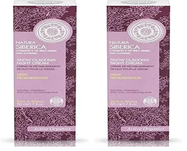 Natura Siberica, Crema nocturna facial - 50 ml. (Paquete de 2)