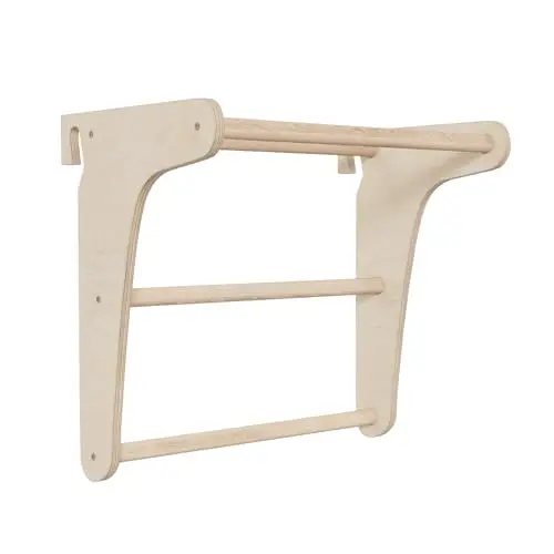 Barra de dominadas de madera para barra de dominadas para pared de peldaños, fitness, gimnasia, ejercicios correctivos