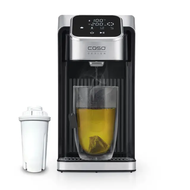 CASO HW 770 Advanced - Dispensador de agua caliente en segundos, 13 niveles de temperatura (40-100 °C), función de memoria, ahorra hasta un 50% de energía en comparación con los hervidores de agua,