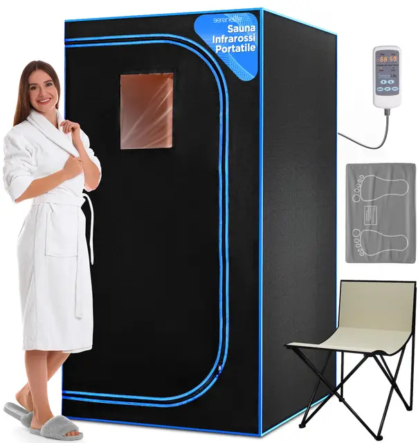 serenelife slisau30bk sauna infrarroja