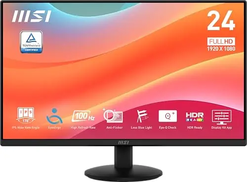 MSI Pro MP242L Monitor FHD 23,8" 100 Hz