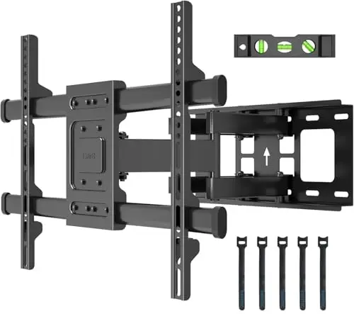 BONTEC Soporte TV Pared para Pantallas de 32-85 Pulgadas Plana & Curva LED LCD, Soporte Pared TV de Articulado Inclinable y Giratorio, Resistentes hasta 60 kg, VESA Máx 600x400 mm