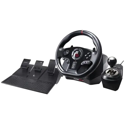Subsonic - Volante Superdrive GS850-X - Volante de carreras con Palanca de Cambios, Levas en el Volante y Pedales. Rotación de 270° y vibraciones. Para PS4, Xbox Series X/S y Xbox One - Negro