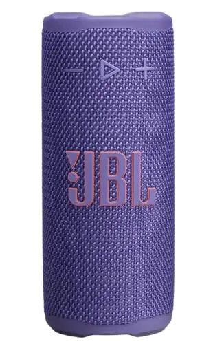 JBL Grip, Altavoz Bluetooth Compacto, Sonido JBL Pro, AI Sound Boost, Resistencia al Agua IP68, luz Ambiental, autonomía de 14 h, conexión Multi-Altavoz Auracast, aplicación JBL Portable, Violeta