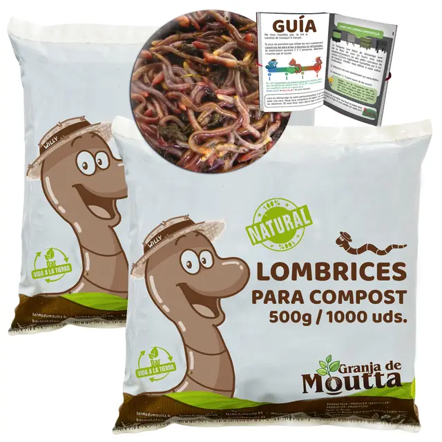 granja de moutta eisenia vivas 1kg