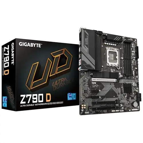 GIGABYTE Z790 D Placa Base - Soporta CPUs Intel Core de 14ª generación, VRM Digital de 12+1+1 Fases, hasta 7600MHz DDR5 (OC), 3xPCIe 4.0 M.2, LAN de 2.5GbE, USB 3.2 Gen 2