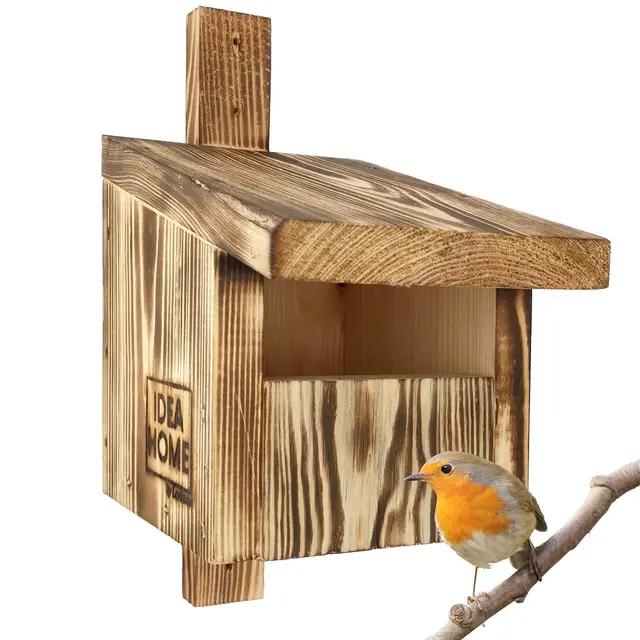 Leviatan - Turdus Pajarera, Un hogar para un Petirrojo, Cúpula Maciza, Casita Jardín, Atornillado, Cueva de los Pájaros, Resistente al Clima, Listo para Usar, no Requiere Montaje