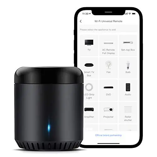 Broadlink RM Mini3 - Control Remoto Universal para domótica, por Infrarrojos, función Wi-Fi (Solo 2.4GHz), Color Negro