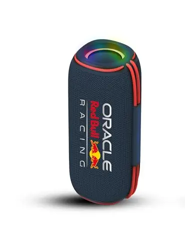 Red Bull Racing Race, Altavoz Bluetooth Portátil con Iluminación RGB, Potencia Máxima de 48W, Amplia Conectividad Incluyendo AUX, USB y TWS, Batería de 5400 mAh