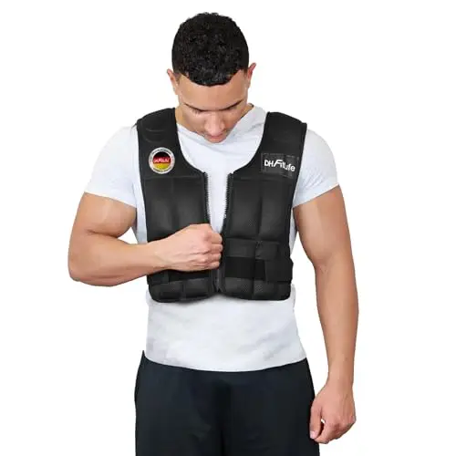 DH FitLife Chaleco Lastrado Ajustable 10/20/30 kg para Musculación y Entrenamiento de Fuerza | Chaleco con Peso | Chaleco para Correr Hombres y Mujeres
