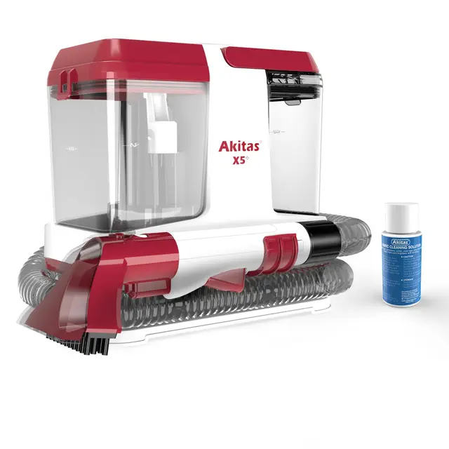 Akitas X5 Aspiradora de Agua Tapicería con Función Autolimpieza, 30ml Solución Concentrada, Portátil para Mascotas, Sofás, Colchones, Alfombras, Coches, Depósito Doble