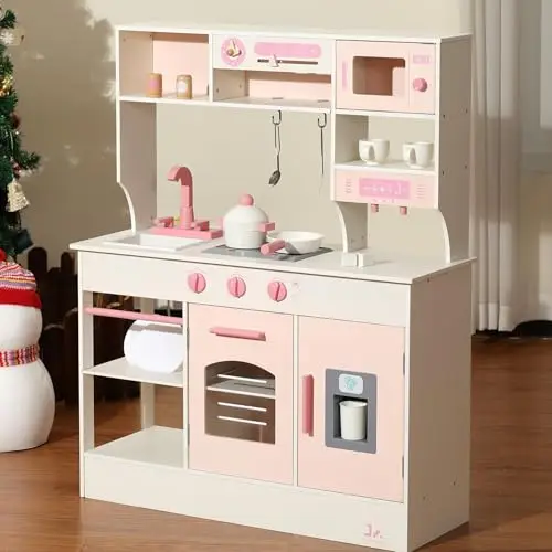 sainsmart jr. cocinita madera rosa luz