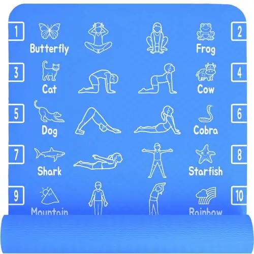 Plyopic Esterilla de Yoga para Niños – Colchoneta de Ejercicio TPE Ligera y Antideslizante - 6mm. Estera Ideal para Niños Pequeños y Niños (3 a 12 Años)