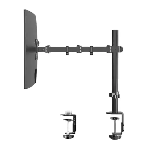Pholiten Brazo de monitor – Soporte de monitor único para pantallas de 13 a 32 pulgadas, carga de 10 kg, compatible con VESA de 100 x 100 mm