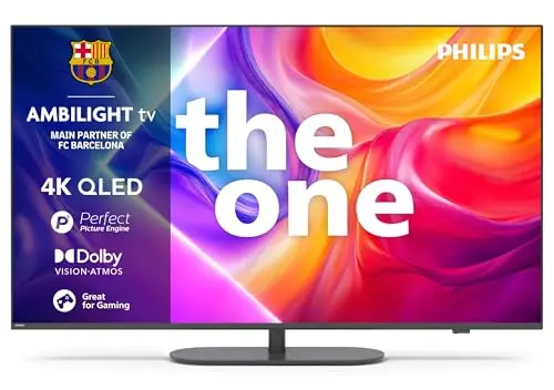 Philips Ambilight 'The One' 43PUS9010 4K Smart TV - Pantalla de 43 Pulgadas con P5 Picture Engine Ultra HD, Titan OS, Dolby Vision y Sonido Dolby Atmos