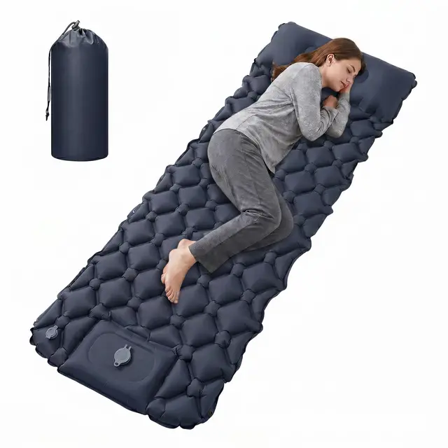 Journeyside Esterilla Camping Autoinflable,Colchoneta Autoinflable para Camping Individual, Esterilla Hinchable 190x60x5cm, Colchón de Camping Ligero de Nylon 40D,Impermeable para Senderismo y Outdoor