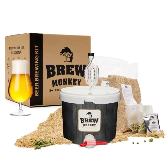Brew Monkey® Kit de Elaboración de Cerveza Tripel | Kit Básico de 5 Litros | 8.2% Vol. | Kit Para Hacer Cerveza | Kit Cerveza Artesanal | Regalos Originales para Hombre | Dia Del Padre Regalos