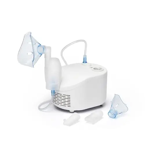 OMRON X101 Nebulizador portátil para adultos y niños. Fácil de usar y limpiar. Nebulizador para el tratamiento efectivo de enfermedades respiratorias como asma, resfriados y alergias