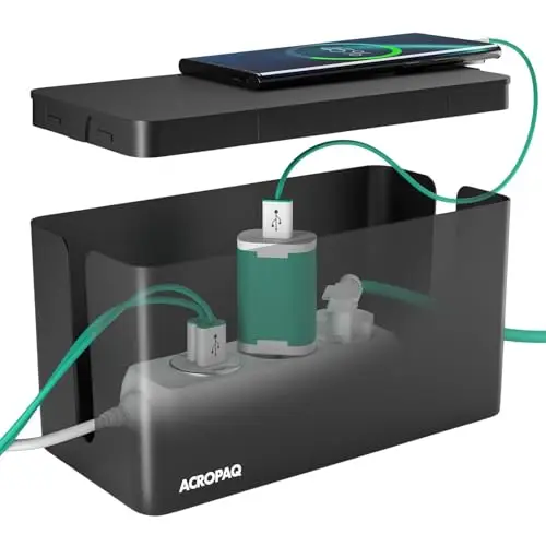 acropaq 83001 caja cables negra pequeña