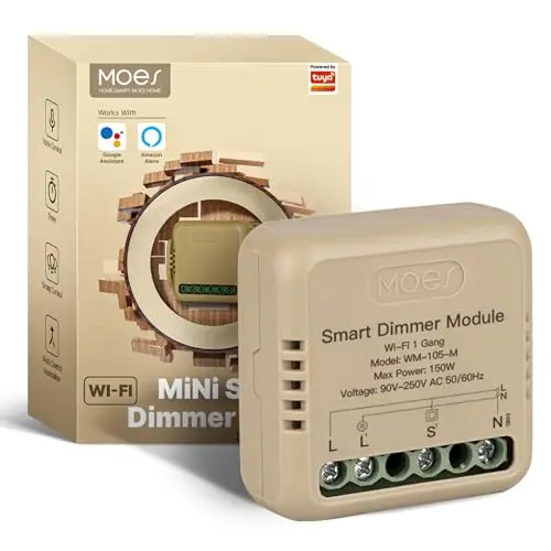 moes mini wifi módulo dimmer led