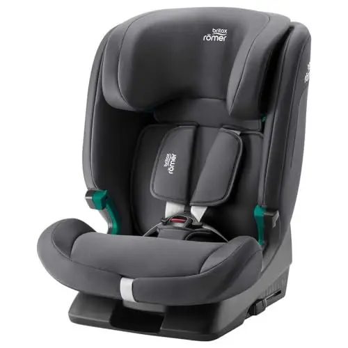 BRITAX RÖMER Silla Coche EVOLVAFIX, con ISOFIX, niños de 76-150 cm (i-Size), 15 meses a 12 años, Midnight Grey