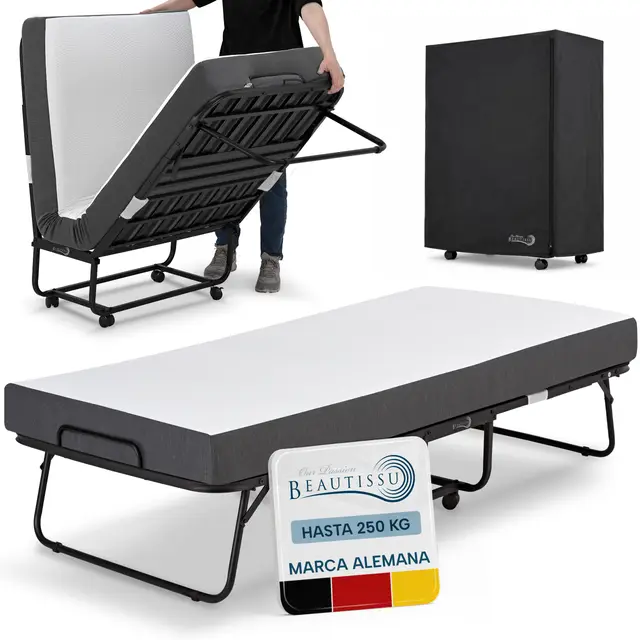 beautissu cama plegable 90x200 con