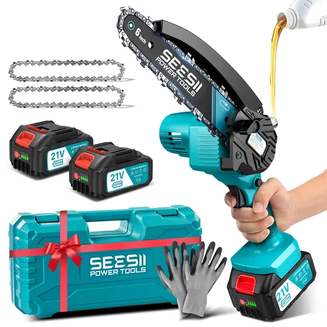 seesii 6'' mini motosierra 8000mah