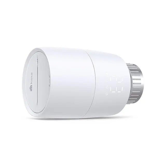 TP-Link Kasa KE100 Termostato de radiador Inteligente, Compatible Alexa y Google Assistant, fácil instalación y Uso, Color Blanco