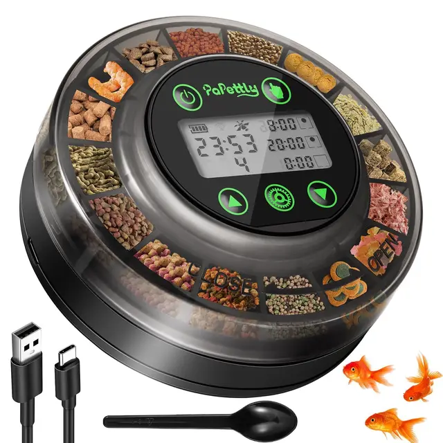 papettly alimentador automático acuario