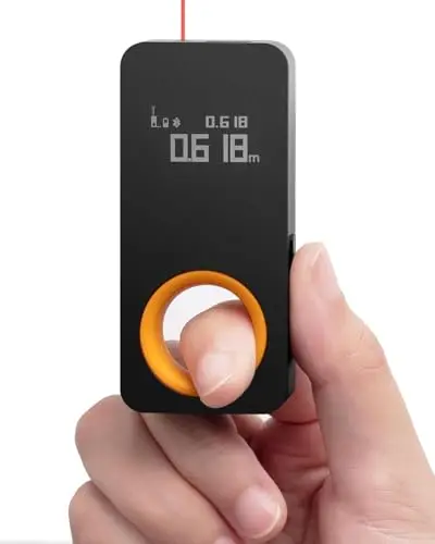 HOTO Medidor Láser de Distancia 0.05-30m,Precisión ±2mm, 2 Modos, Unidades M/Ft, Pantalla OLED, Carga Type-C,Metro Laser para Habitaciones,Ideal para Uso General en el hogar, Cadeau pour Homme