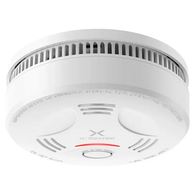X-Sense Detector de Humo, Alarma de Incendio con Batería de 10 Años para el Hogar, Indicador LED y Botón de Silencio, Alarma de Humo con Batería, Conforma al Estándar EN 14604, SD11
