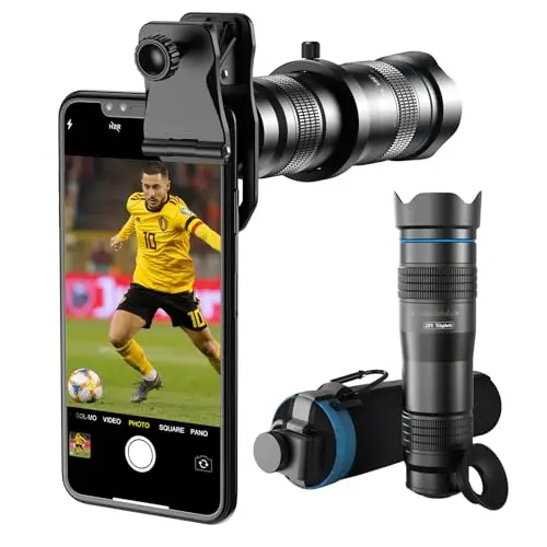 Evil Eye Objetivo para teléfono móvil HD 28X con Disparador para iPhone, Samsung, Huawei, Xiaomi Android, Monocular Telescopio