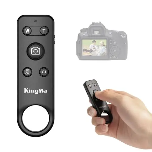Mando a distancia inalámbrico para cámara con Bluetooth 5.0 para Canon EOS/R5/R8/R50&Sony ZV-E10/E1&Nikon Z50/Z6/Z30,15m Long Range Shooting con función de zoom, adecuado para fotos de grupo, vlogging