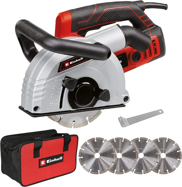 Einhell Rozadora TE-MA 1700 (1700 W, ajuste de anchura de corte hasta 38 mm, profundidad de corte hasta 40 mm, arranque suave, protección contra sobrecargas, incl. discos de corte de diamante)