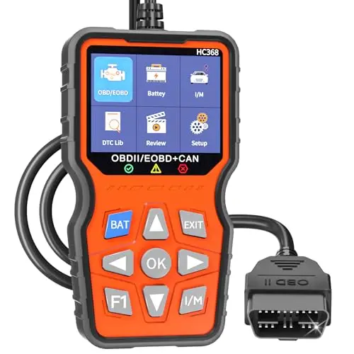 OBD2 Diagnosis en Español, EOBD OBD2 Diagnosis para Coches Multimarca Lector de Fallos Motor Diagnóstico Completo de Batería para VW, Audi y Todos los vehículos OBD 2 a Partir de 2003, Negro