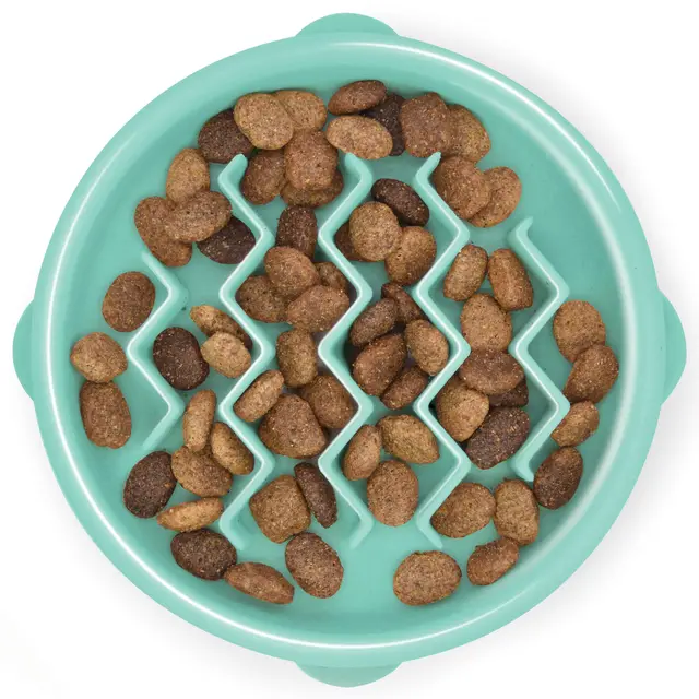 Outward Hound Fun Feeder Slo-Bowl Comedero Antivoracidad Verde S/XS